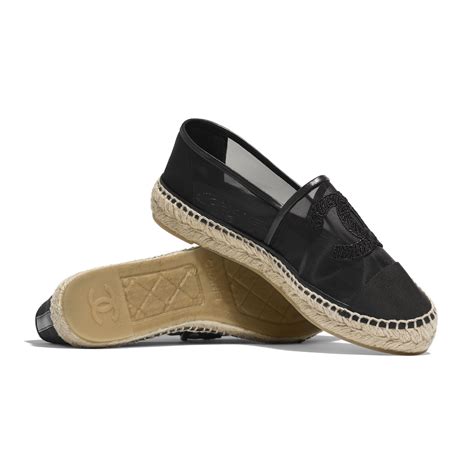 chanel mesh espadrille flats|authentic Chanel espadrilles.